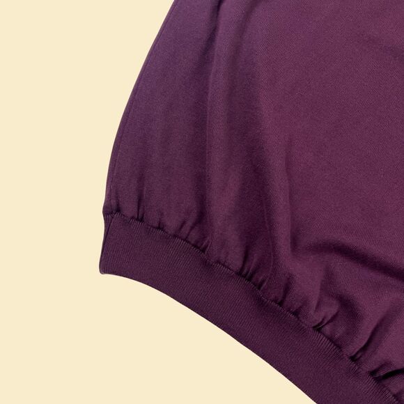 Y2K mens golf vest by Cutter & Buck, vintage 2000s burgundy quarter zip pullover - Picture 8 of 9